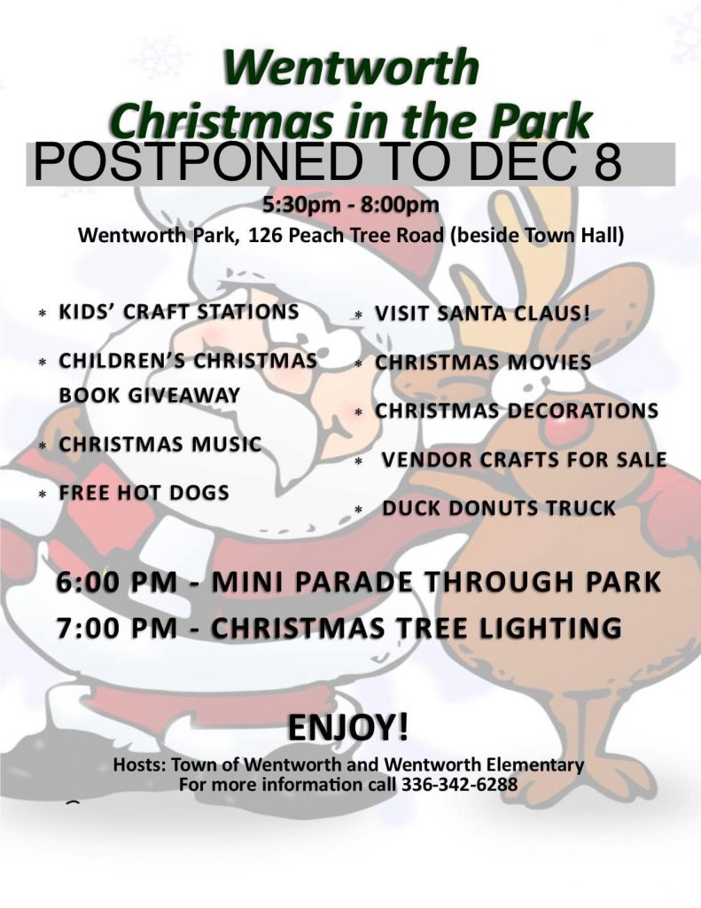 Wentworth Christmas In The Park Parade Entry Form and Vendor